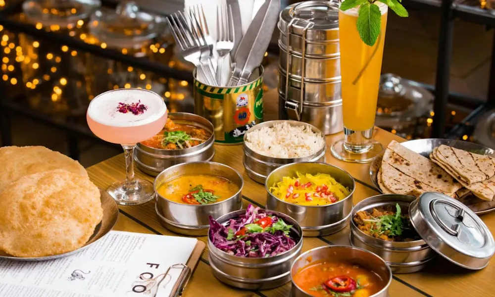 Sharing dishes at mowgli