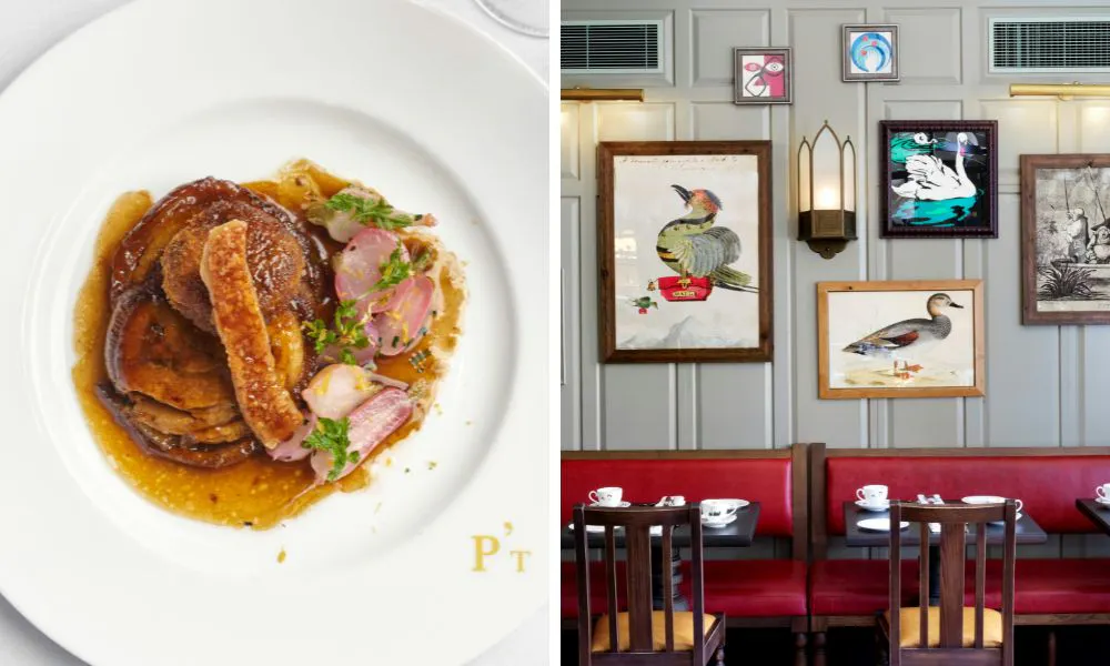a classic beef and veg dish, and unique artwork on bistro-style walls