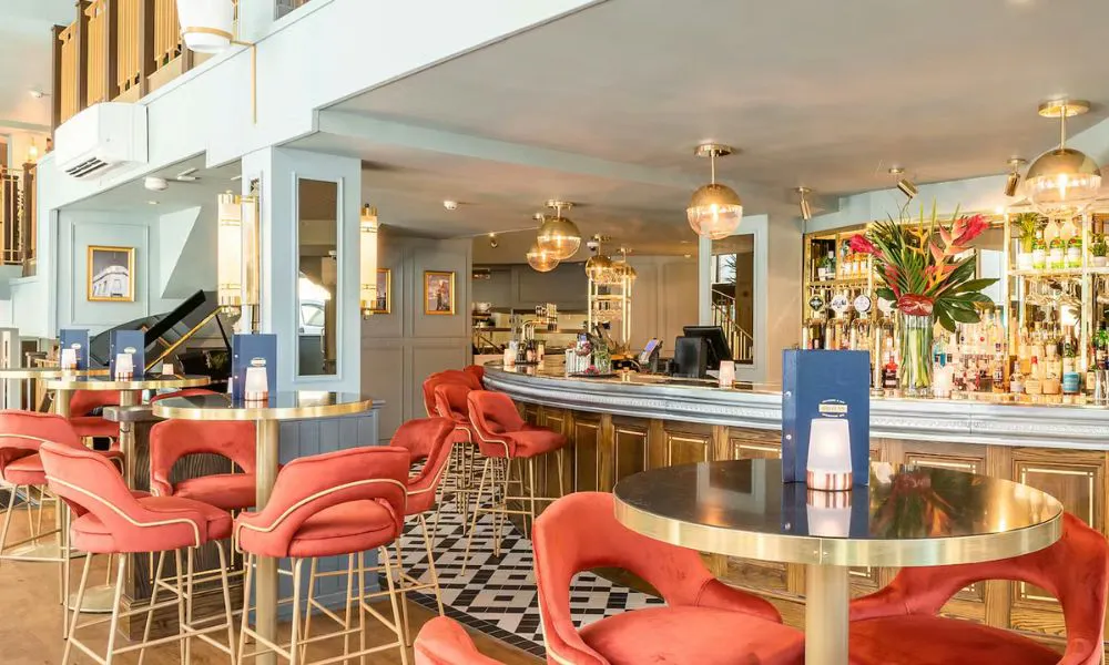 sleek, Brasserie-style interiors