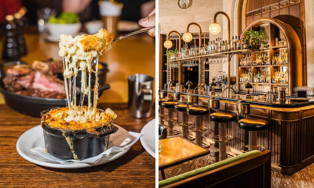 Hawksmoor mac and cheese and art deco bar