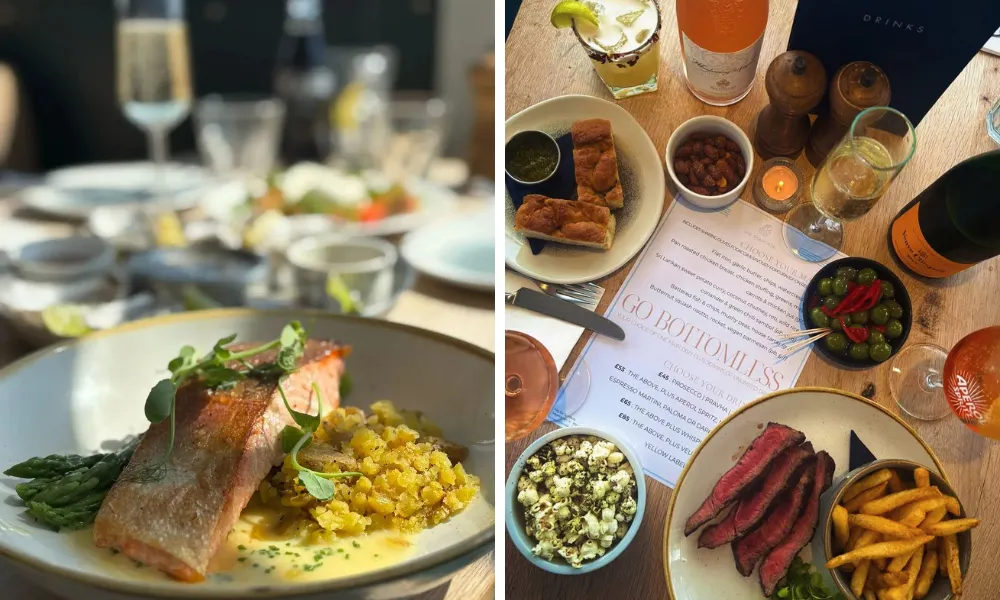 Bottomless dinner menus at The Seahorse