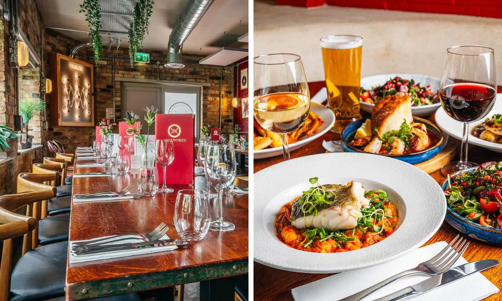 relaxed private dining room and a selection of colourful, seasonal dishes