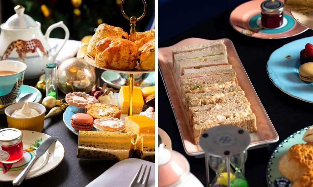 afternoon tea with finger sandwiches
