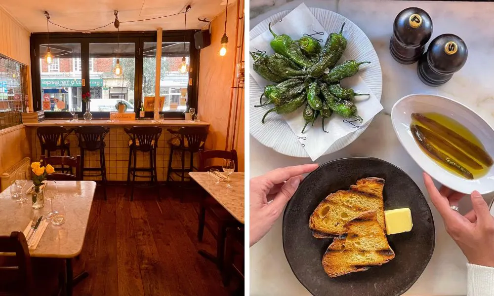 spanish and italian restaurant and tapas style snacks with toast