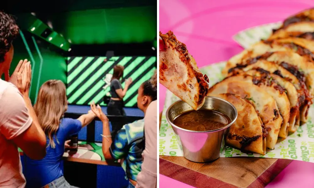 Football simular and food at TOCA