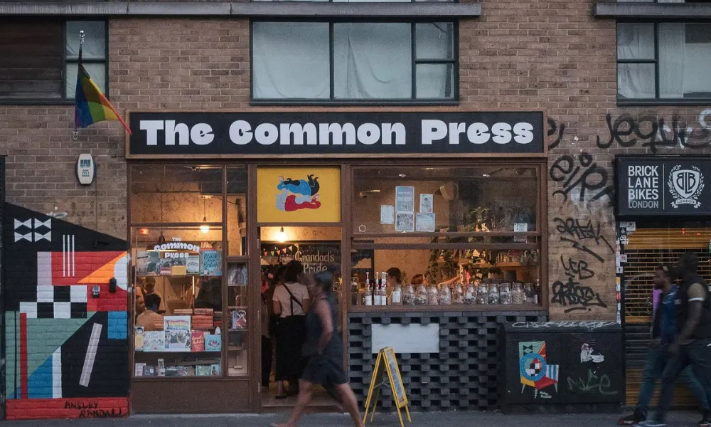 Exterior of queer bookhop and cafe