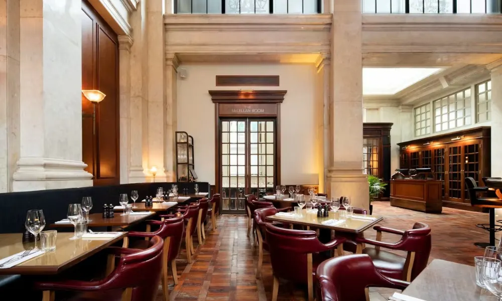 dining room at hawksmoor edinburgh