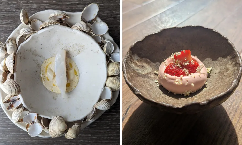 dishes at restaurant folium