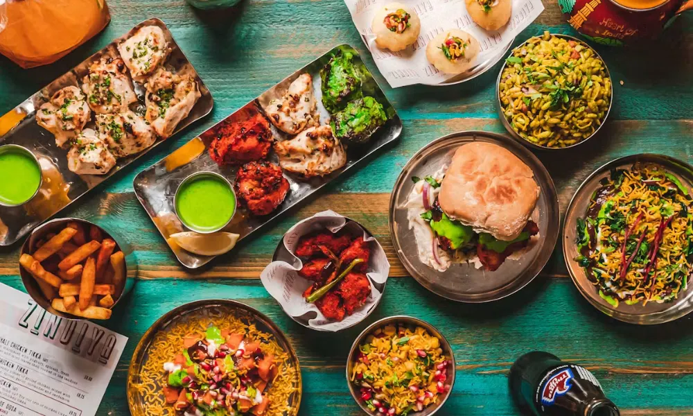 zindiya street food on a table