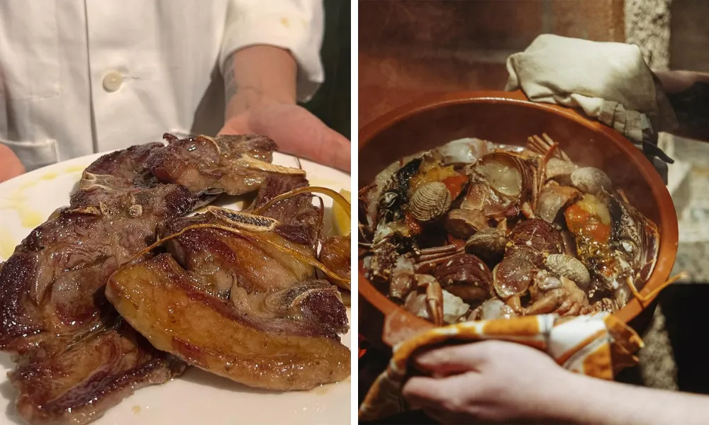 lamb chops and clams at Mountain
