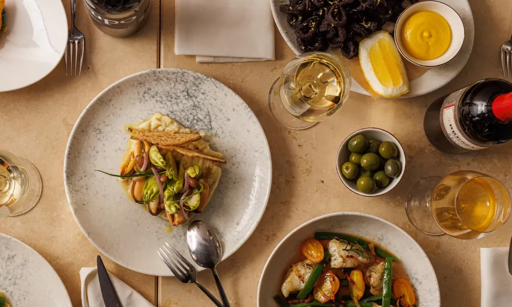 mussels with cod baccala and olives