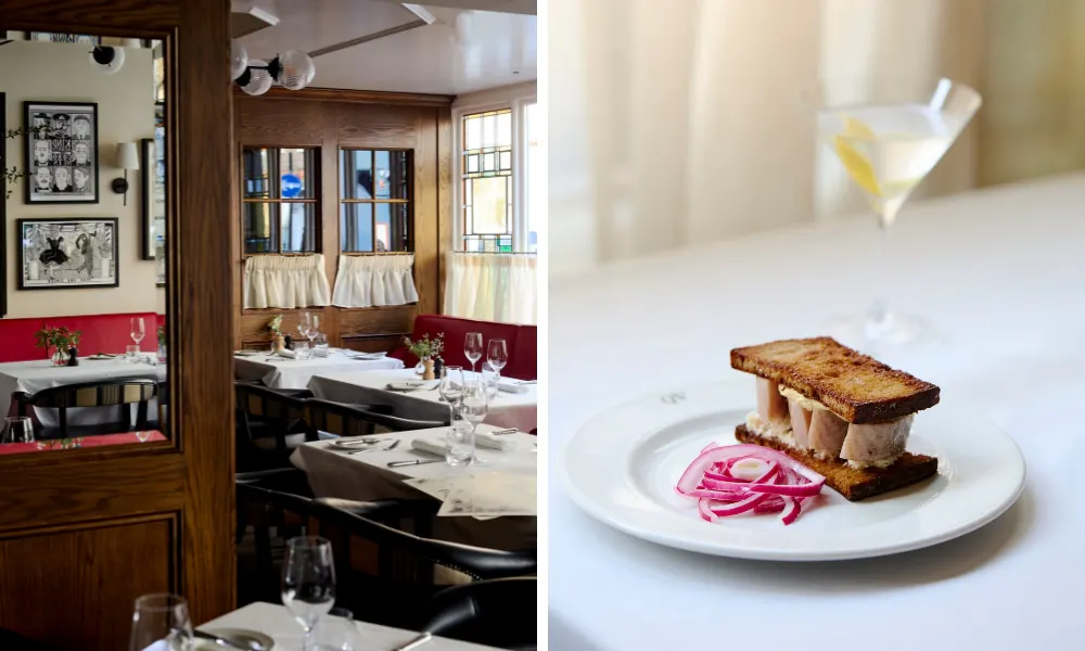 quo vadis eel sandwich with house martini