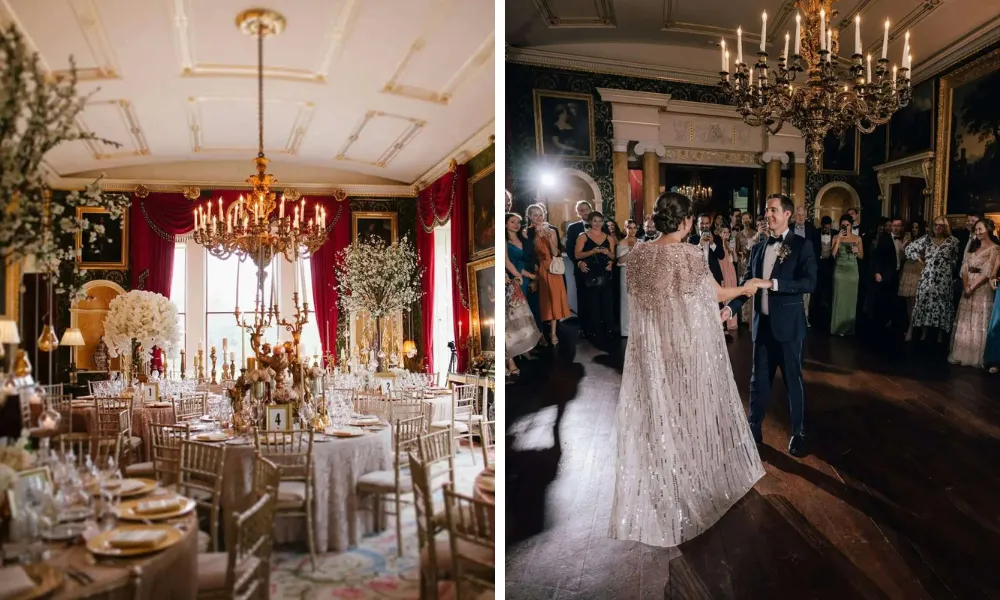 first dance and reception at broughton hall