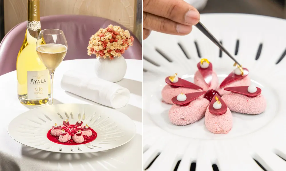 Dish pairing with ayala bottle