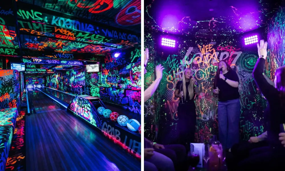 lane7 neon bowling lanes