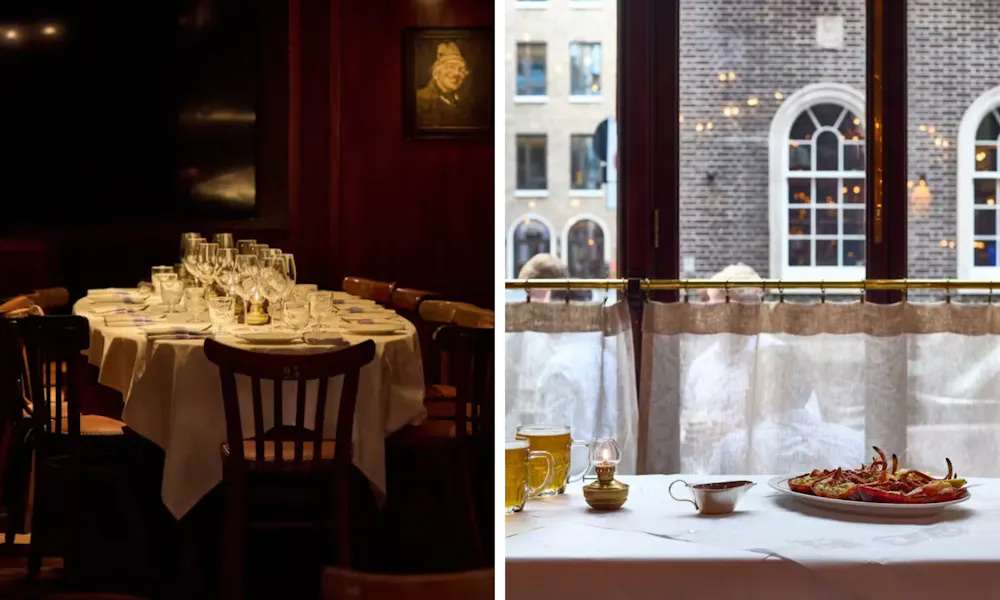 private dining room and seafood platter at the albatross