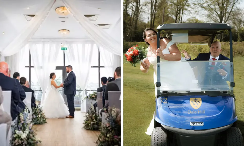 couples photos at dale hill golf club