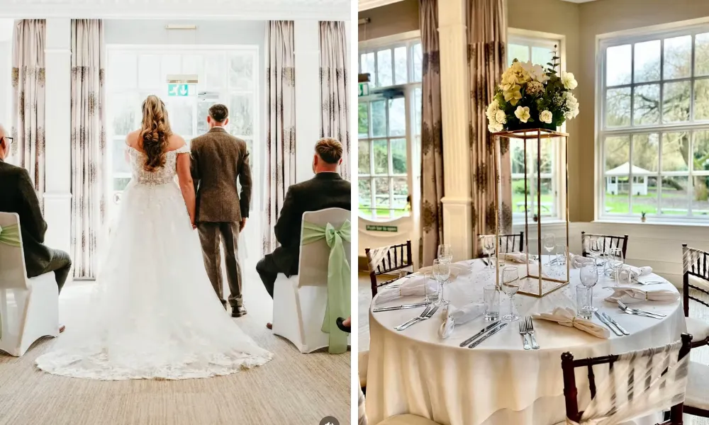 bride and groom at muthu belstead brook