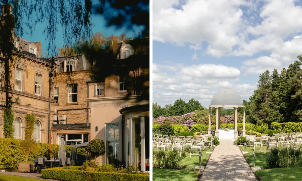 al fresco wedding at the spa hotel
