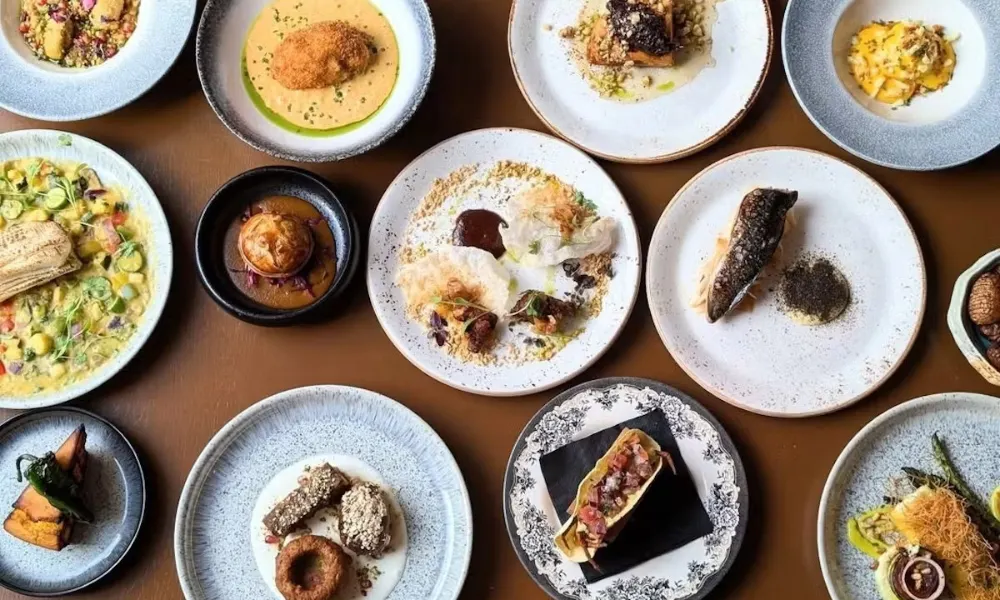 range of dishes at taisteal