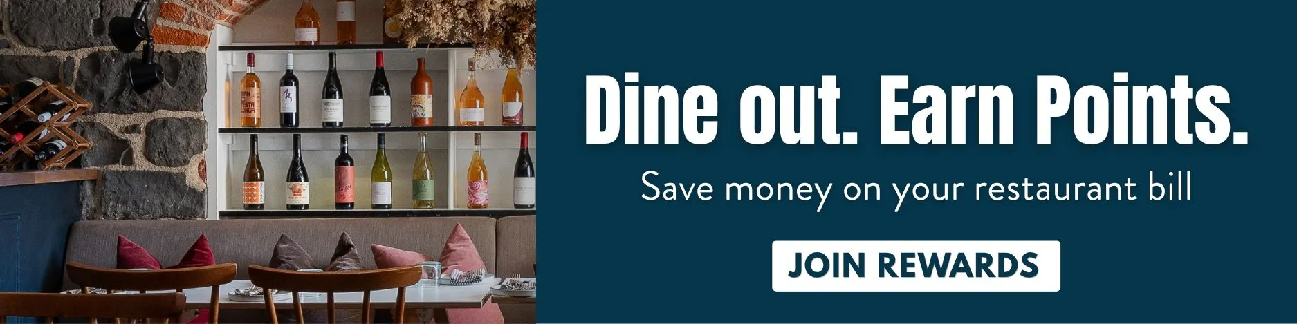 Dine Out and Earn Points Rewards Banner