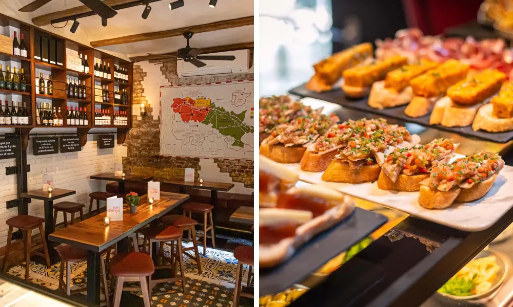 classic tapas at bar rioja