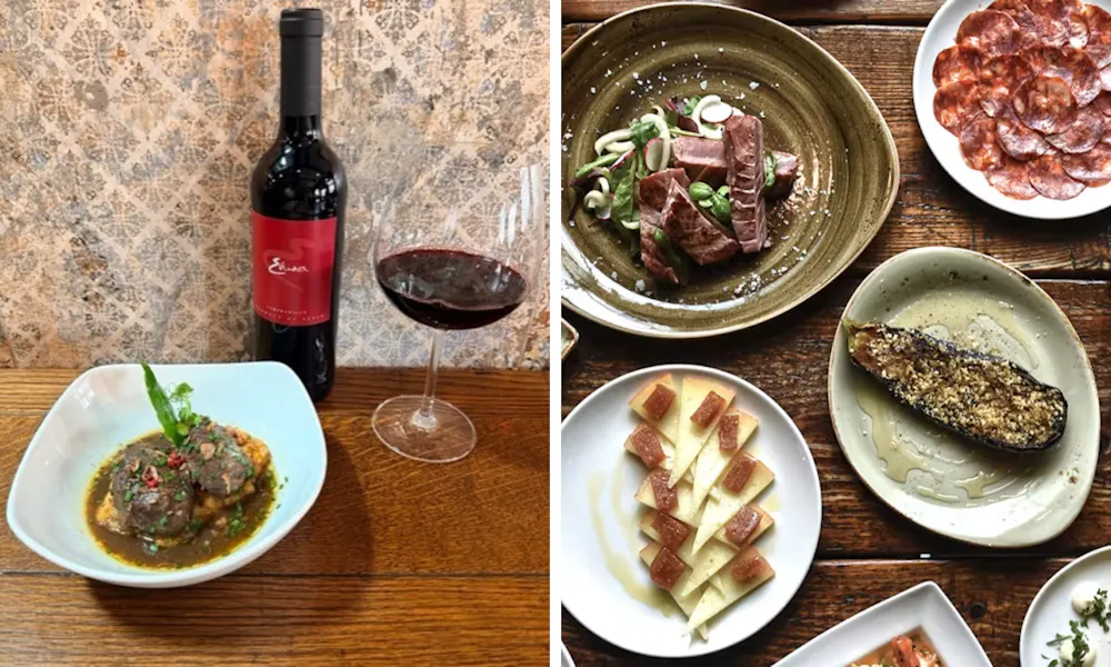 spanish jamon and cheeses at evuna
