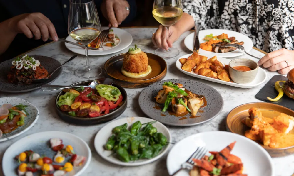 tapas dishes at opera tavern