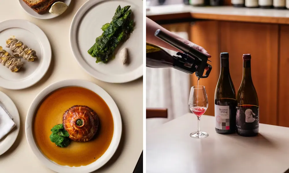 wine pouring at ploussard clapham