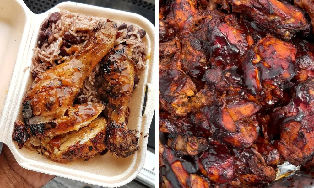 takeaway box jerk chicken 