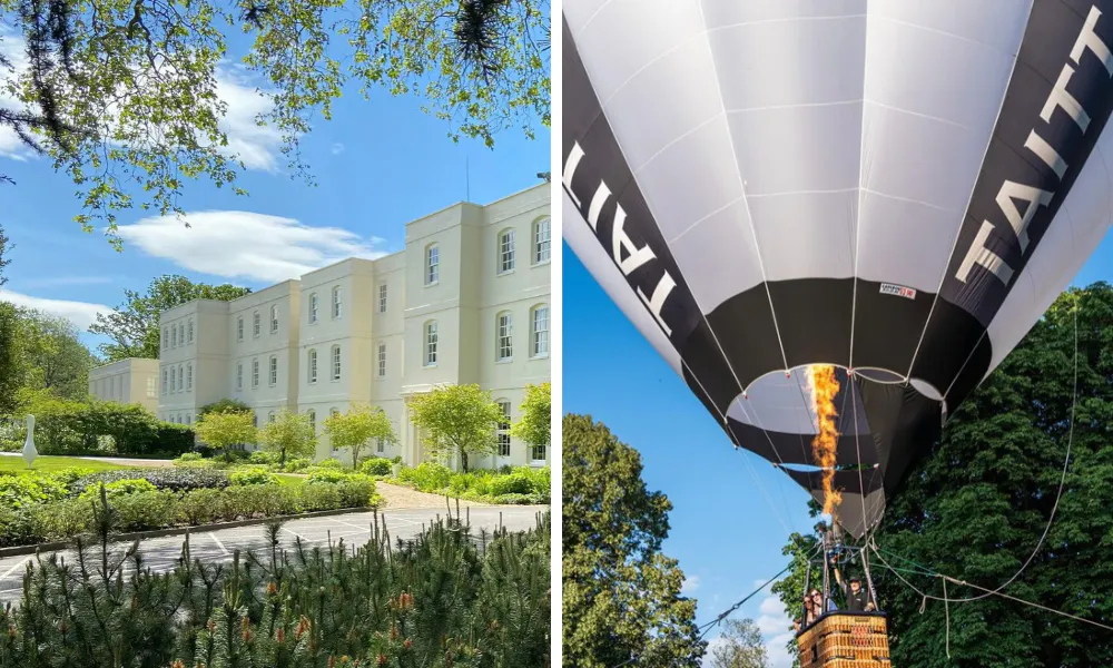 Hot air baloon with taittinger brand