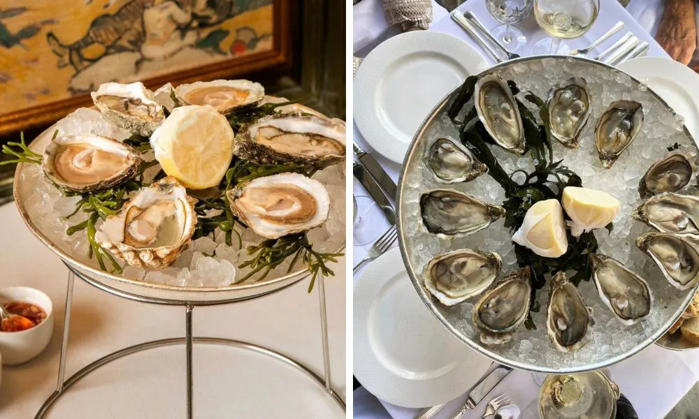 platters of oysters from scott's