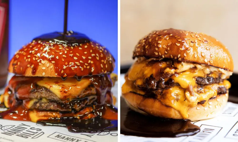 Burger with gravy