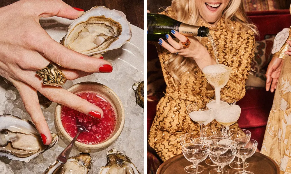 julie's oysters and champagne