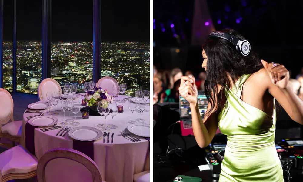 dining with a view and a DJ at Horizon 22