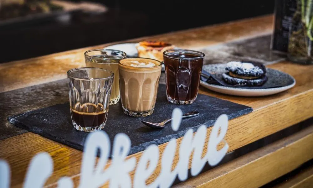 Coffees on counter top