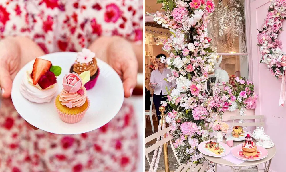 Pink cakes and pink exteriors