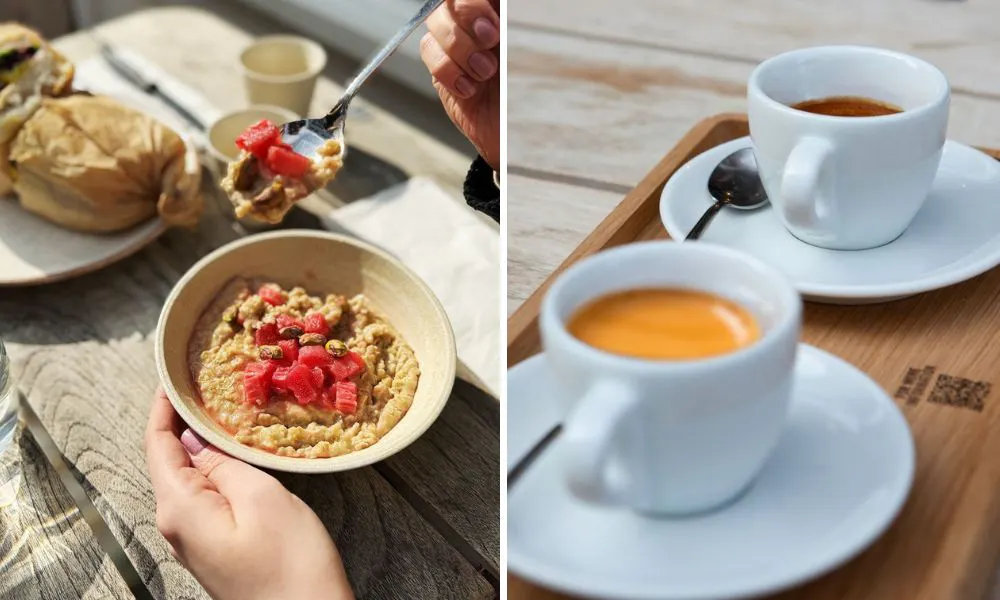 Coffee and porridge