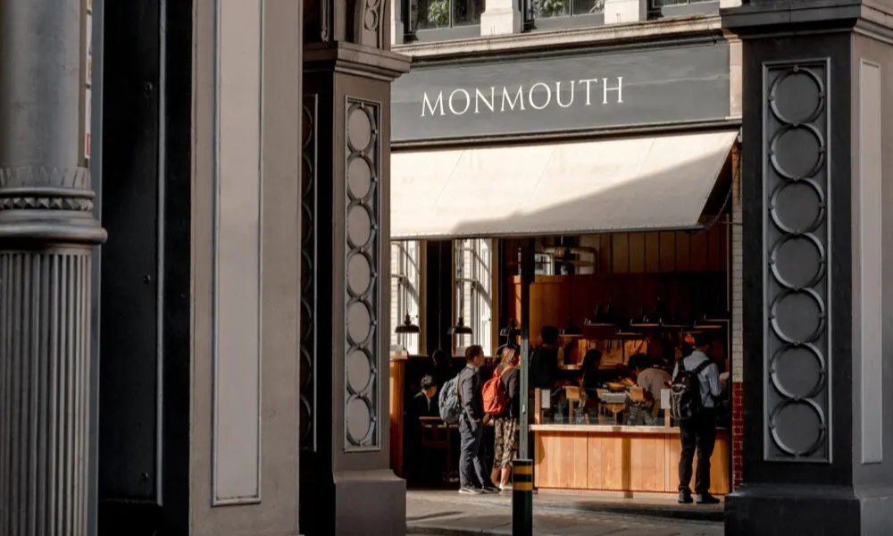 front of monmouth coffee park street