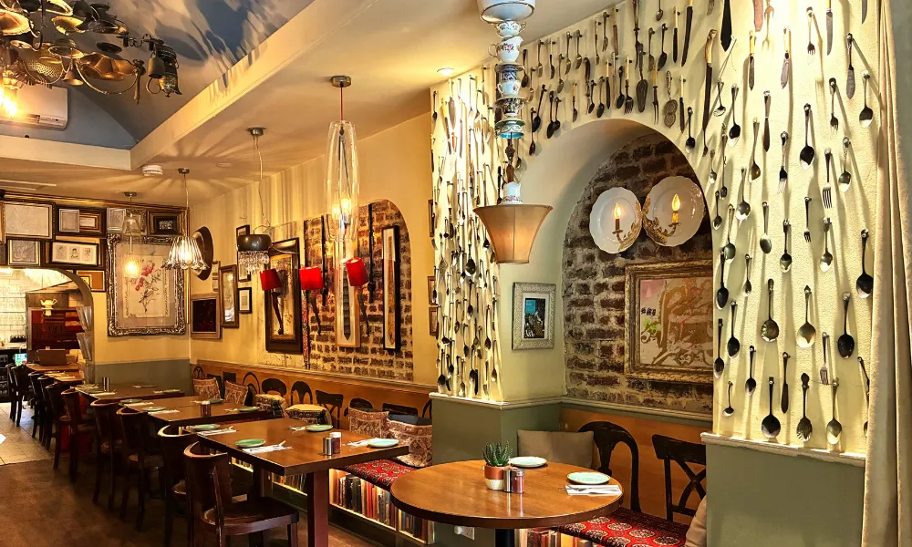 Quirky interiors at persian restaurant HAfez