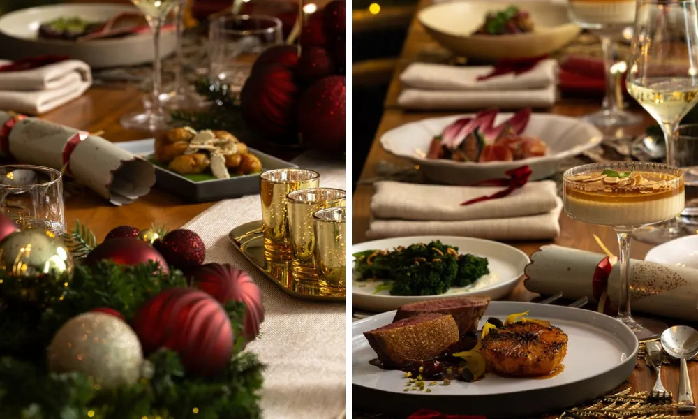 London Christmas day dinner at art yard restaurant