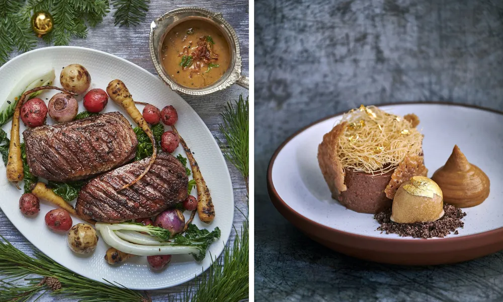 cinnamon club roast meats and Christmas pudding