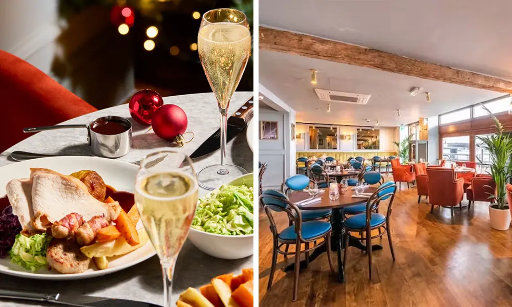 christmas day bubbles and turkey at browns