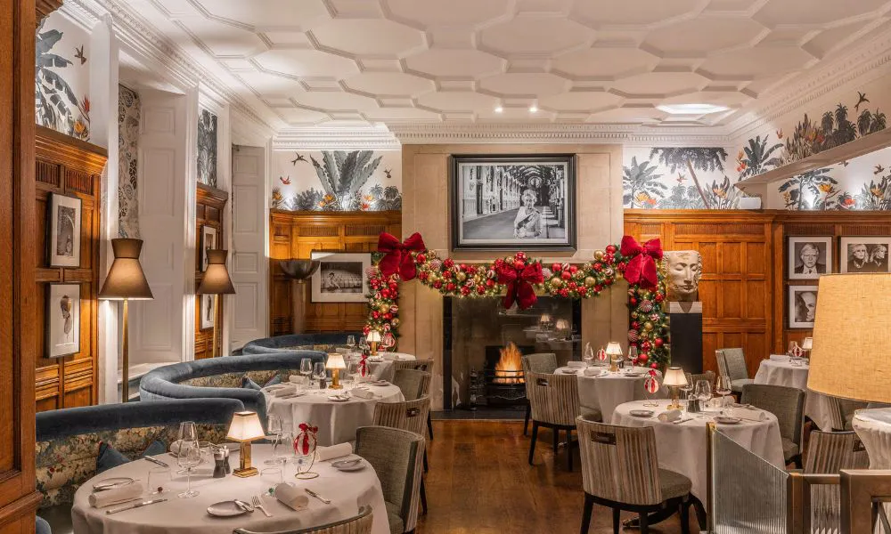 Festive dining room