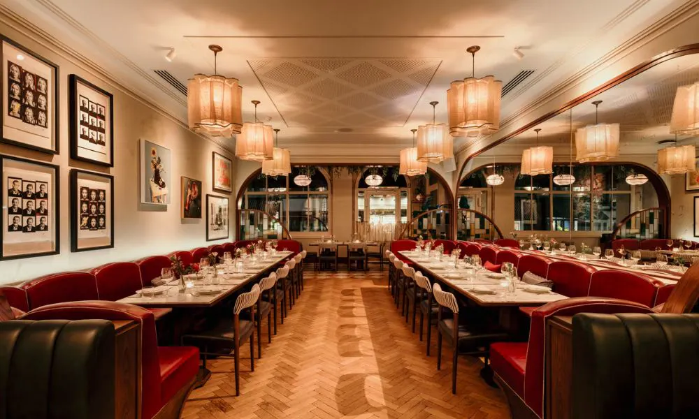 stylish restaurant interiors at Jamie Oliver Catherine St