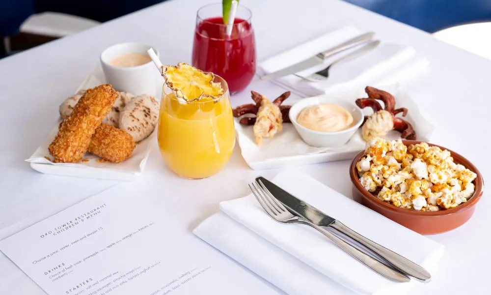 Juice and kids' dishes