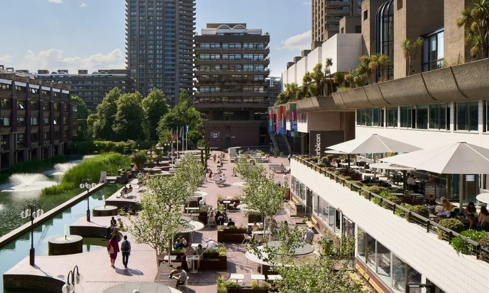 the barbican in summer