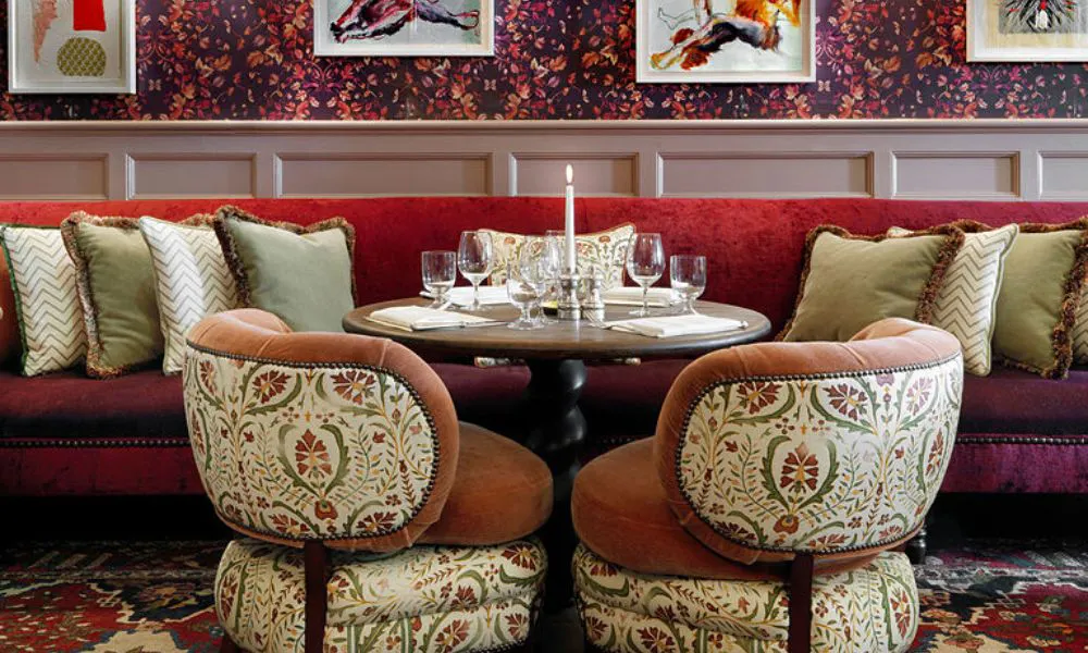 colourful lounge at dean street townhouse