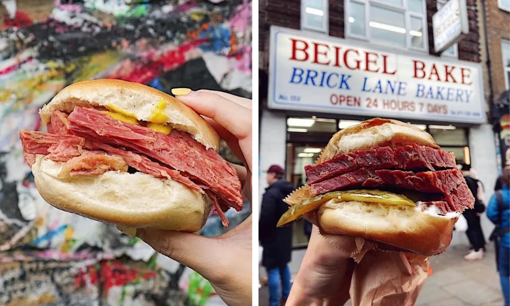 Beigel Bake's salt beef bagels