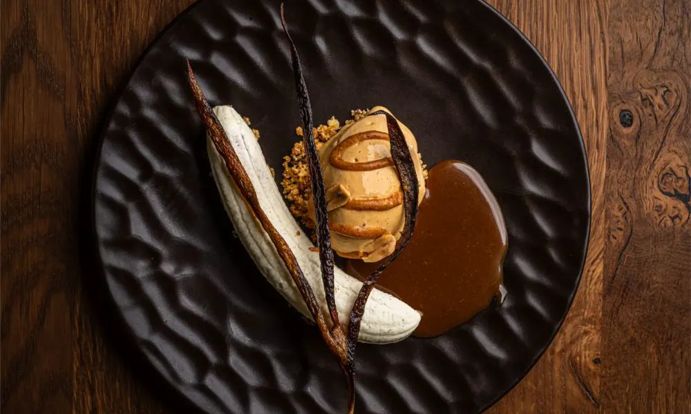 caramelised banana parfait dessert